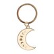 image 1 of Something Different Moon Phases Enamel Keyring - Gold - One Size