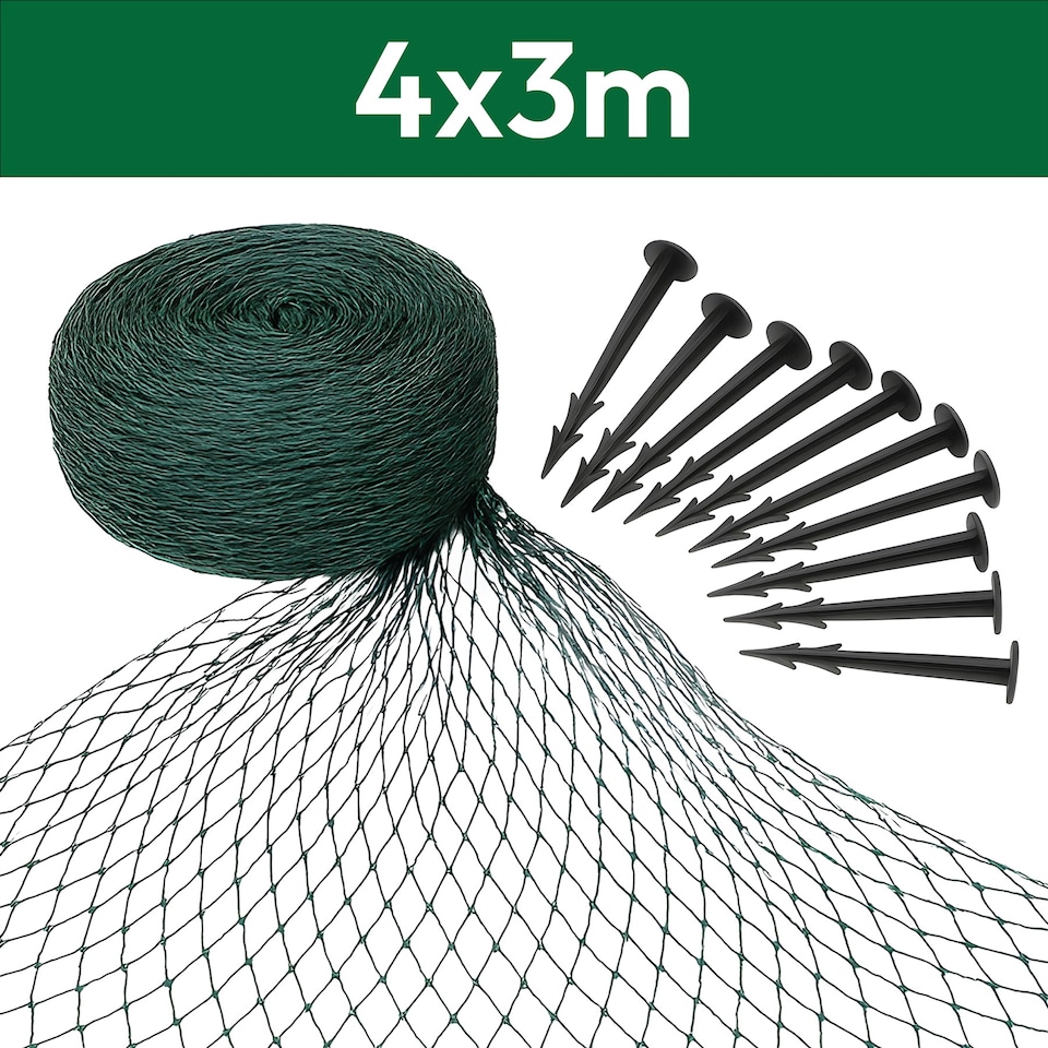 image 1 of Pisces 4 x 3m Pond Protection Netting with 10 Pegs