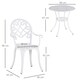 image 7 of Outsunny 3PCs Garden Bistro Set Cast Aluminium Round Table with 2 Chairs White