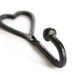 image 2 of Hammer & Tongs Single Heart Hook - W40mm x H100mm - Black