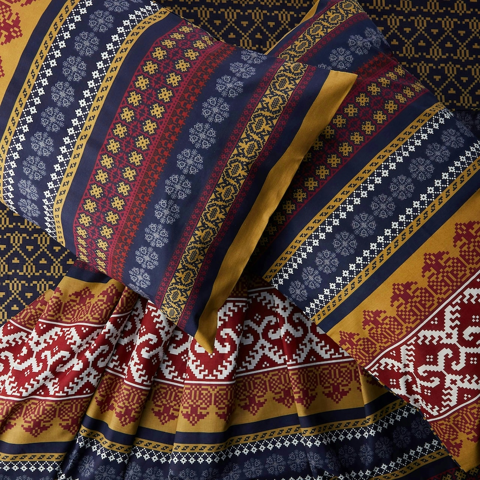 image 1 of Orkney Print Duvet Cover Set - Single - Multi | Multi | Single