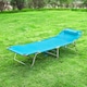 image 3 of SoBuy Sun Lounger Reclining Garden Chair with Pillow and Side Pocket, Turquoise, 76.8x24.8x31.9 inches, 5.69 kg - OGS35-B