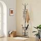 image 2 of Yaheetech Metal Standing Coat Hat Rack w/Umbrella Holder Black | One Size