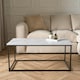 image 5 of OHS Marble Top Metal Framed Home Living Room Modern Coffee Table - White