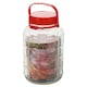 image 4 of 10L Large Glass Preserving Jar With Red Lid & Handle
