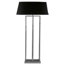 Interiors by Premier Nickel Finish Rectangular Floor Lamp Silver