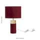 image 6 of Burgundy Velvet with Brass Detail Table Lamp Purple | Purple
