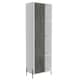 image 2 of Core Products Dallas Tall Storage Display Cabinet - White & Carbon Grey Oak Effect, H171.5cm x W54.8cm x D35.0cm White