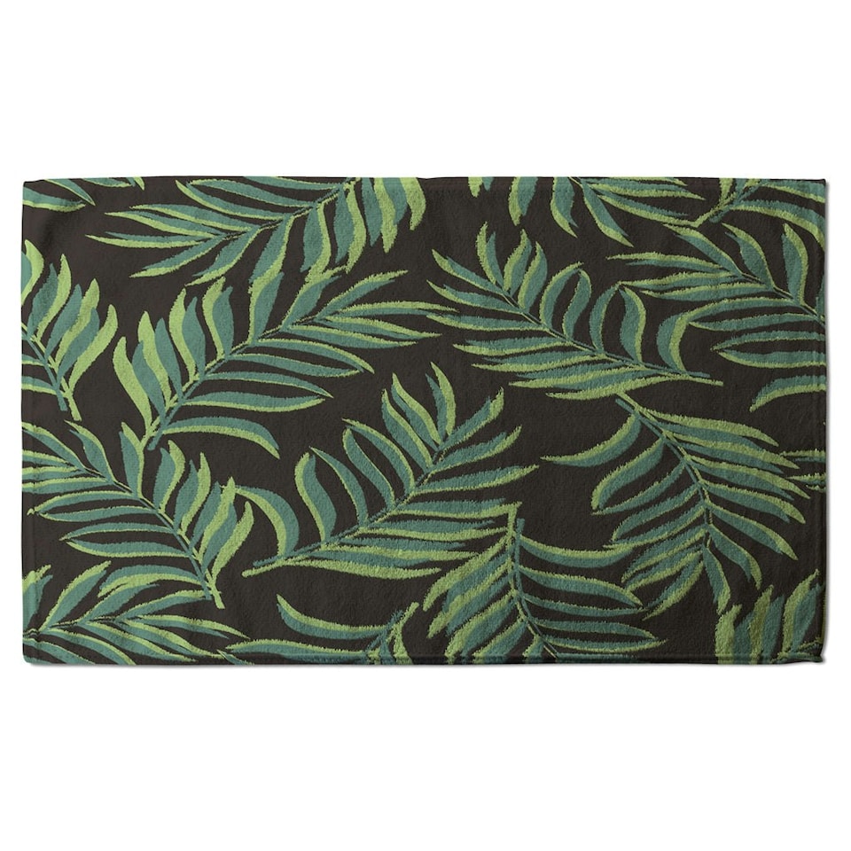 image 1 of Green Palm Leaves (Kitchen Towel)