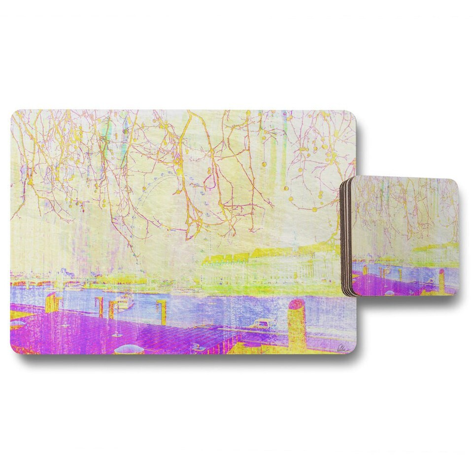 LONDON EYE TREE DROPS (Placemat & Coaster Set)