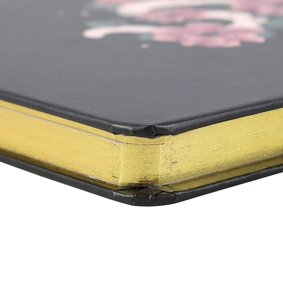 image 1 of Something Different Serpentine Floral Snake A5 Notebook - Black/Pink/White - One Size