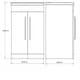 image 3 of 2-Door Floor Bathroom Standing Vanity Unit with Mid Depth Ceramic Basin 500mm Wide - White  - Brassware Not Included | White | White | 1