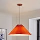 image 1 of ValueLights Akira Burnt Orange Paper Pleated Single Drop Ceiling Pendant Light