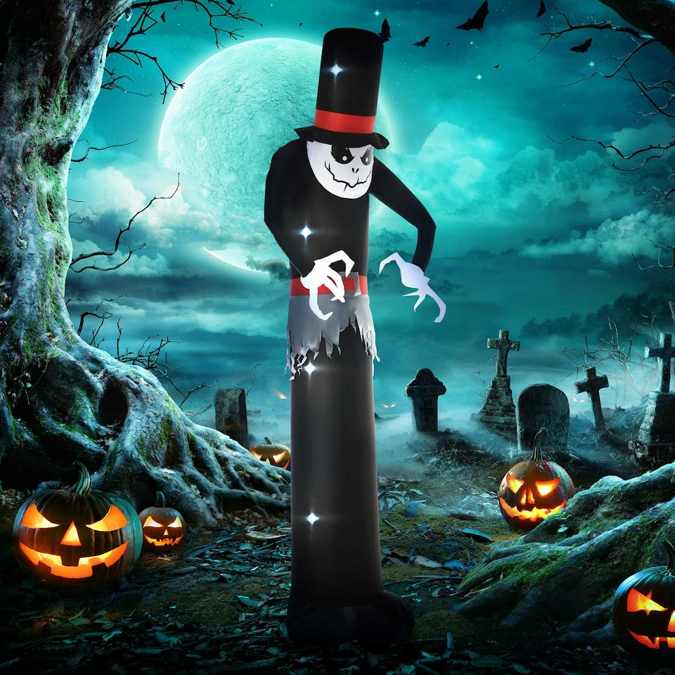 image 1 of Outsunny 10' Inflatable Halloween Ghost Outdoor Decoration Waterproof LED Light
