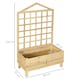 image 3 of Outsunny Wooden Garden Planters with Trellis for Vine Climbing Plants, Natural