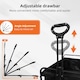 image 2 of Alivio Black Heavy Duty Folding Wagon Cart With Adjustable Handle