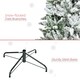 image 7 of HOMCOM 6 Ft Snow Flocked Artificial Christmas Tree mas Pine Tree with Realistic Branches, Auto Open and Steel Base, Green