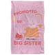 image 1 of Peppa Pig Promoted To Big Sister Blanket - White - One Size
