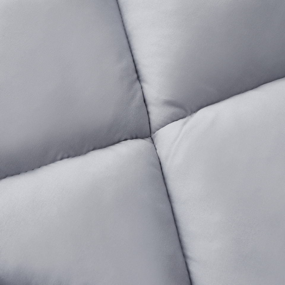 image 1 of Ezysleep 4 Inch Luxurious Shredded Memory Foam Mattress Topper - Soft Microfibre Cover | Grey | Grey