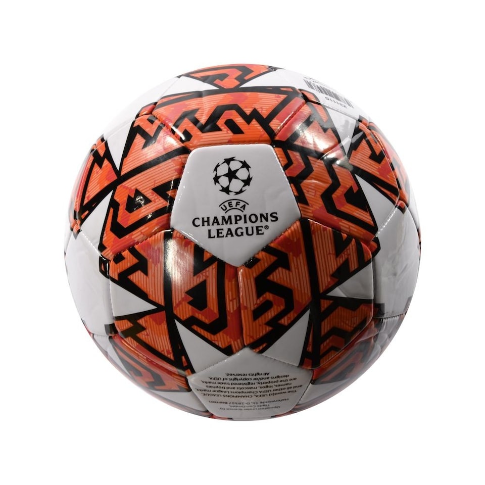 image 1 of UEFA Champions League Patterned Football | White | White/Orange/Black | 5 | 1