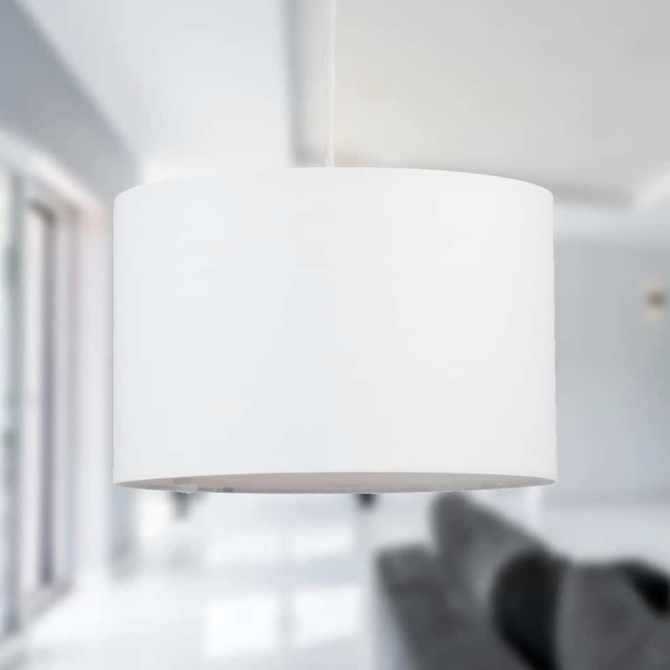 image 1 of First Choice Lighting Set of 2 White 25cm Ceiling Light Shades White