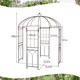 image 2 of COSTWAY Birdcage Shape Garden Arbor Plant Trellis
