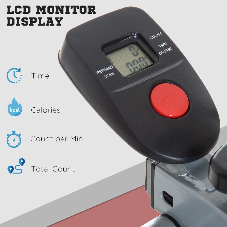 image 1 of HOMCOM Air Walker Glider Cross Trainer Fitness Machine for Home Gym, Black