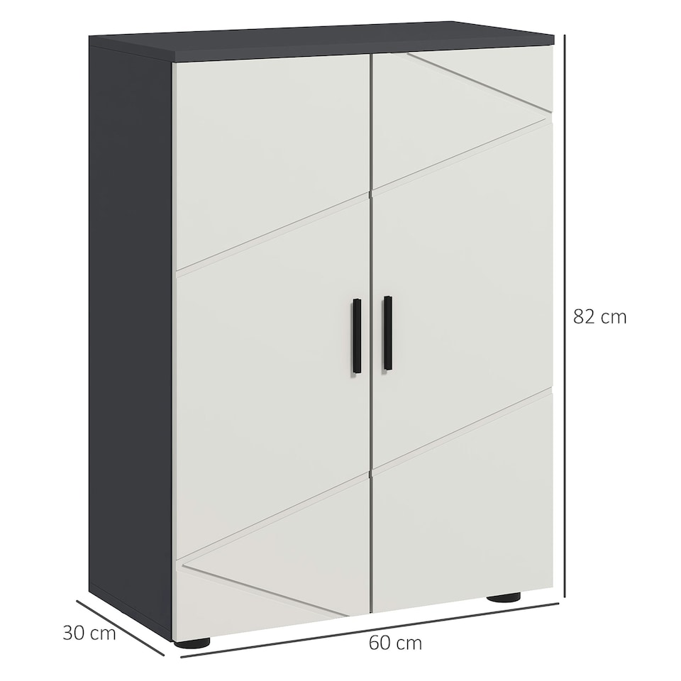 image 1 of kleankin Bathroom Storage Cabinet, Small Bathroom Cabinet with Soft Close Doors