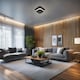 image 6 of Matt Black 3000K Square LED Ceiling Strip Light Fitting | Black | Black | 1