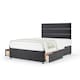 image 1 of Signature Platinum 2000 Pocket Sprung Graphite Plush Velvet 2 Drawer Divan Set And Milan Headboard Double