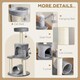 image 3 of PawHut Cat Tree Tower Activity Centre w/ Jute Post Bed Tunnel Perch Hanging Toy