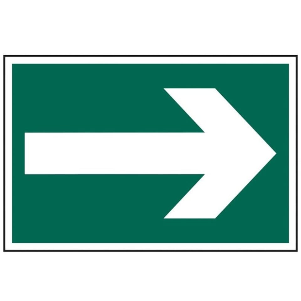 Scan Arrow Symbol - Pvc Sign 300 X 200mm - Multi Colour - 200 x 300mm