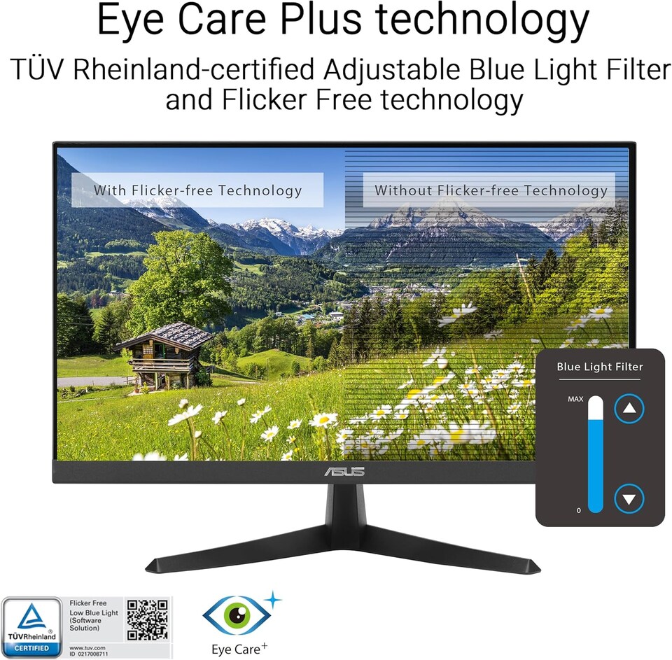 image 1 of ASUS VY229HF 21.4" Full HD LCD Black computer monitor