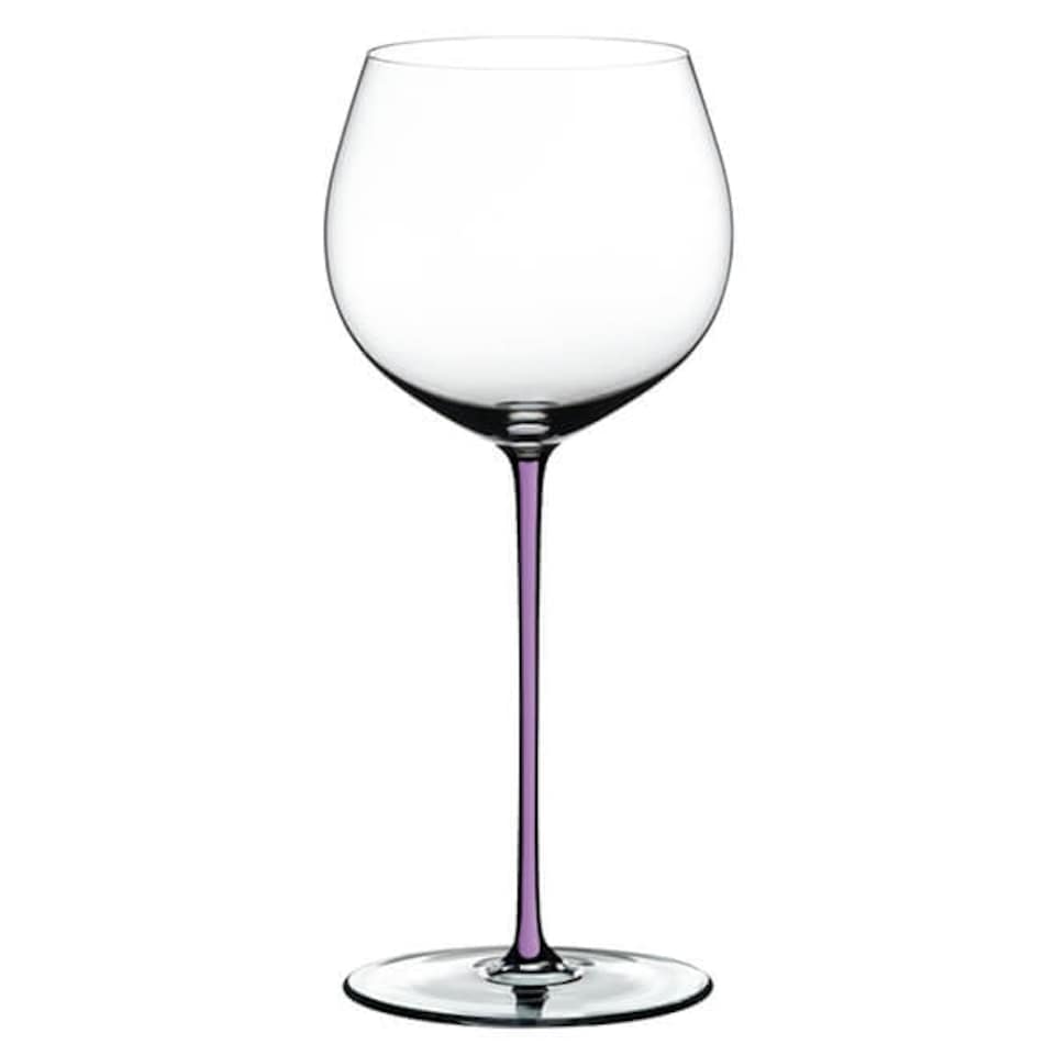 image 1 of Riedel Hand Made Fatto a Mano Oaked Chardonnay Wine Glass Violet