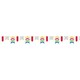 image 1 of Unique Party Paper Polka Dot and Chevron Bunting - Yellow/Red/Green - 12ft