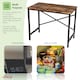 image 9 of Oypla 100cm Heavy Duty Industrial Writing Computer Desk Home Office Worktop Table Brown