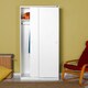 image 6 of Adore Matt White Sliding 2 Door Wardrobe Half Hanging Half Shelves White