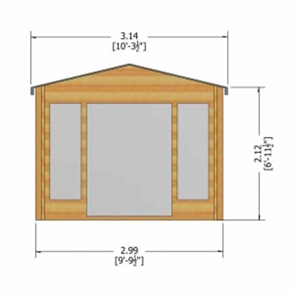 image 1 of Epping 28 mm Log Cabin 12 x 12 Feet | Brown