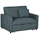 image 1 of HOMCOM 2 Seater Sofa Bed Convertible Bed Settee with Cushions, Grey