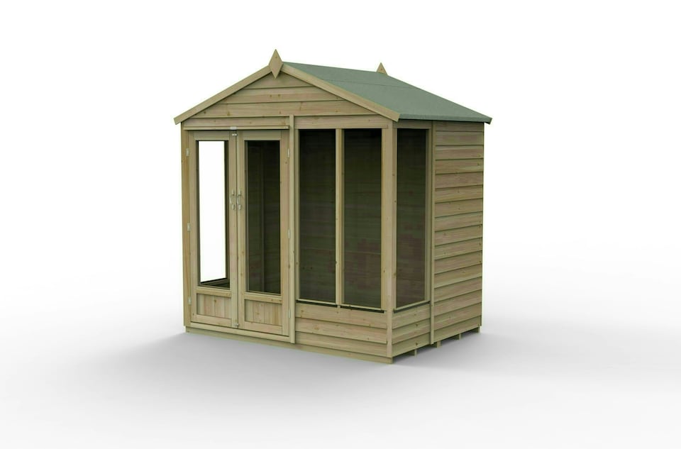 image 1 of Forest Garden 4LIFE Apex Summerhouse 7x5 - Double Door - 4 Window