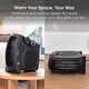 image 4 of Abode AFH1001B Electric Heater Black 2000W Cooling Fan Mode with 2 Heat Settings