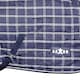 image 3 of Saxon Standard-Neck Plaid Midweight Horse Stable Rug - Navy/White - 7´ 3"