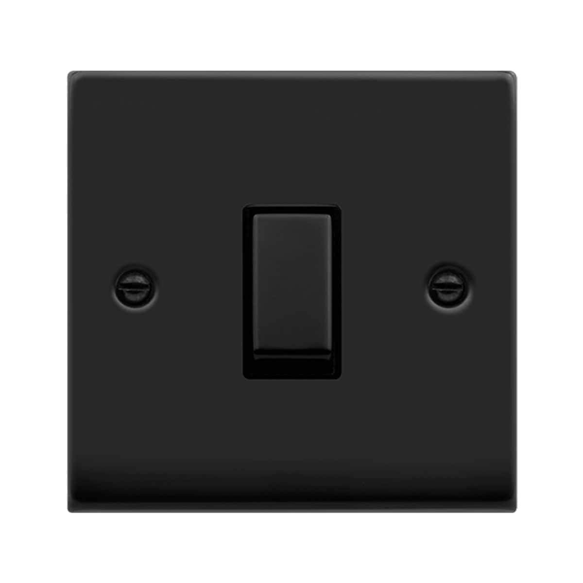 SE HOME Matt Black 10A 1 Gang 2 Way Ingot Light Switch Black Matt Black