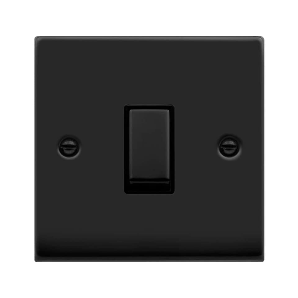image 1 of SE HOME Matt Black 10A 1 Gang 2 Way Ingot Light Switch | Black | Matt Black
