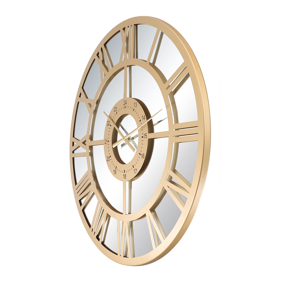 image 1 of Coniston Indoor Outdoor Mirrored Skeleton Wall Clock 80cm