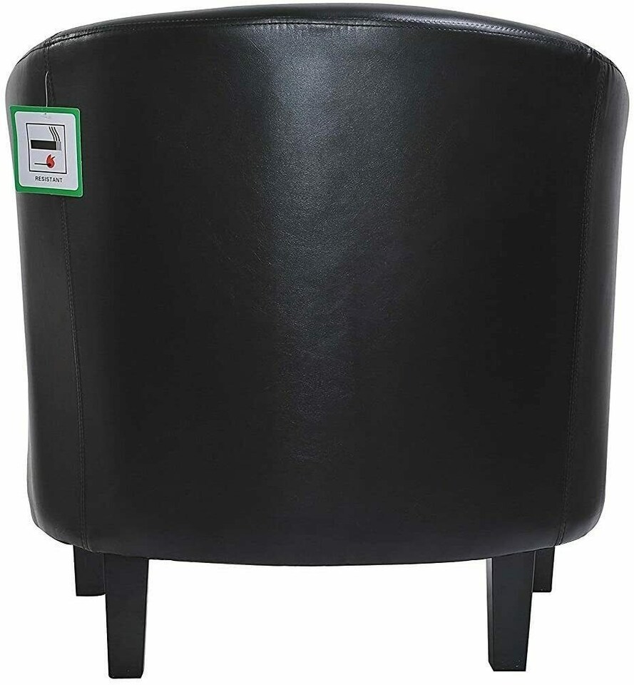 image 1 of Tub Chair Faux Leather Arm Chair