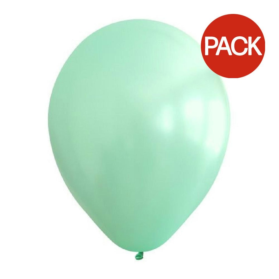 Kalisan Latex Retro Balloons (Pack of 100) - Mint Green - One Size (UTSG22848)