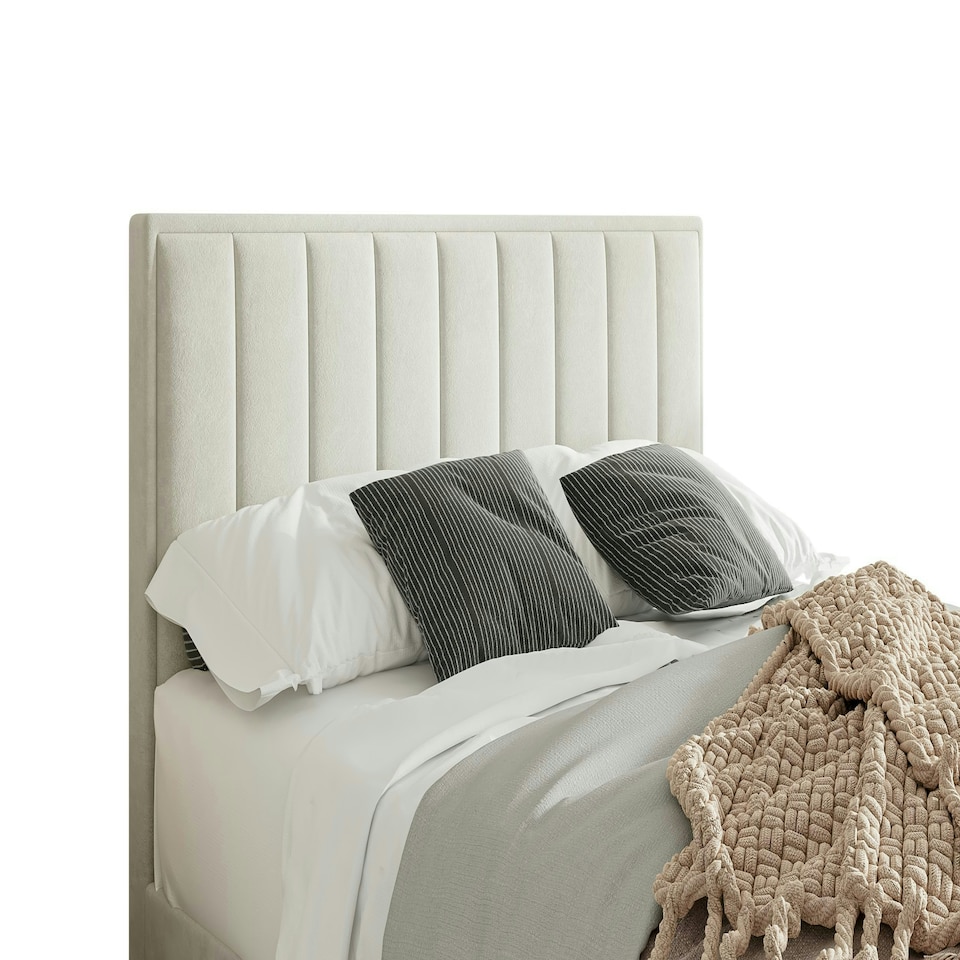 image 1 of Rhodes Warmstone Velvet Ottoman Bed King Size N/A