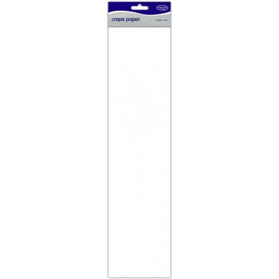 County Stationery Crepe Paper - White - One Size