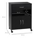 image 7 of Vinsetto Mobile Printer Stand w/ Storage Shelf Universal Wheels for Home Black